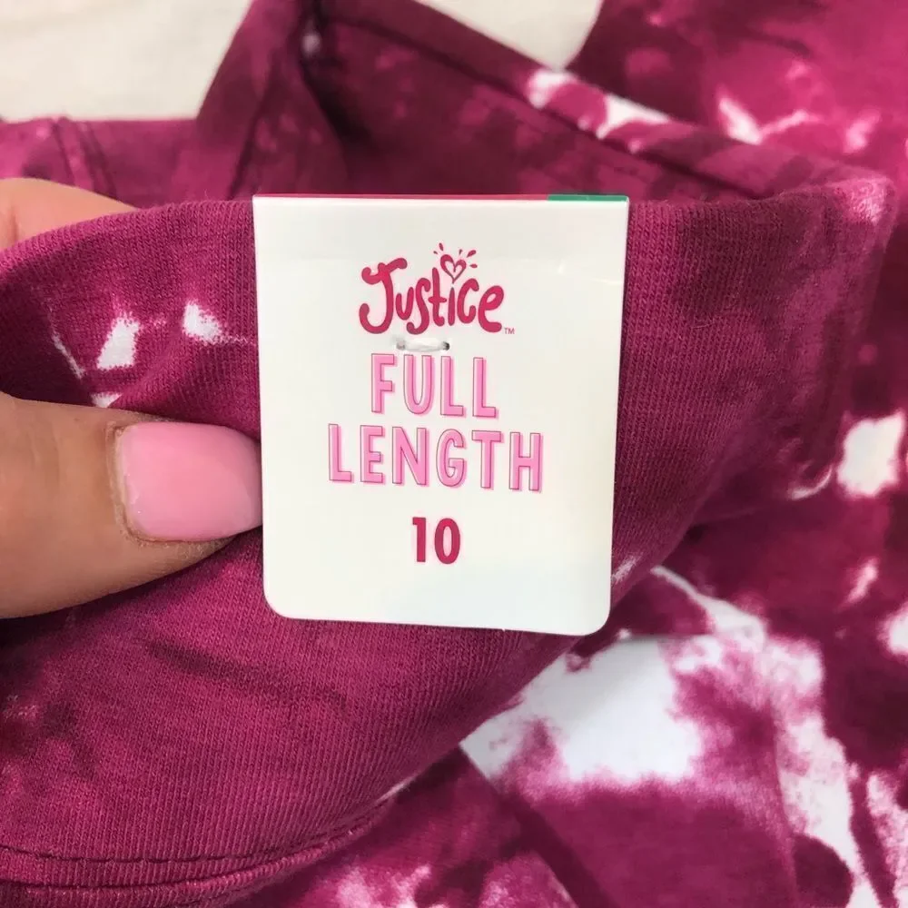 NWT Justice Full‎ Length Pattern Print Leggings 10